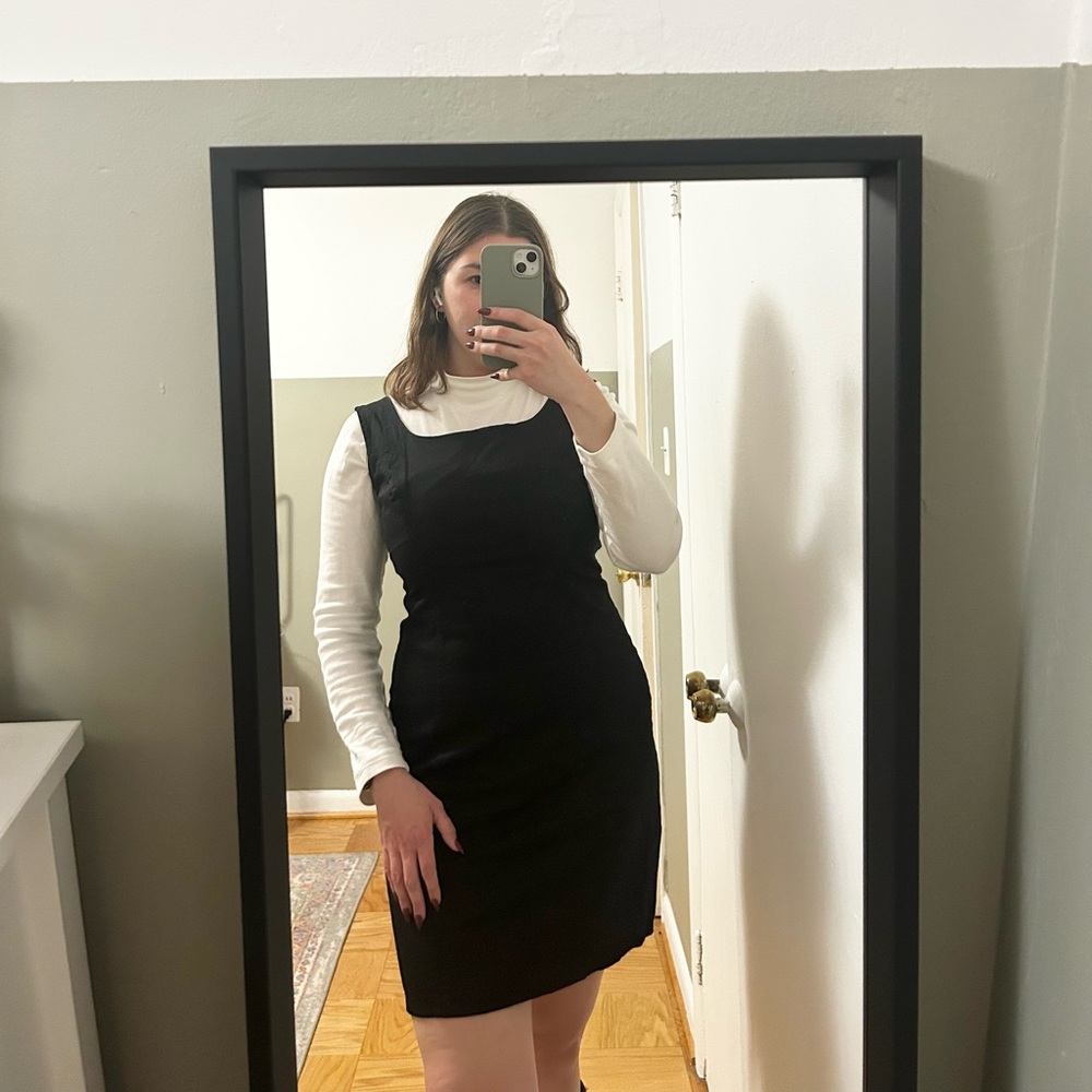 Vintage PETIT Black Shift Dress